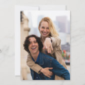 Philadelphia Skyline Aquarell-Foto-Hochzeit Save The Date (Rückseite)