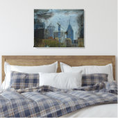 Philadelphia Skyline aus dem Fluss Walk Leinwanddruck (Insitu (Schlafzimmer))