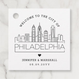 Philadelphia Skyline Begrüßung Geschenkanhänger
