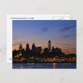 Philadelphia Skyline bei Twilight - Revidierte Pos Postkarte (Vorne/Hinten)