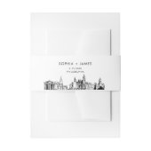 Philadelphia Skyline Bly Band, 2"x11,5" Einladungsbanderole (Vorderseite Beispiel)