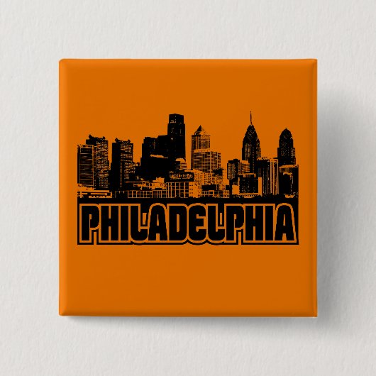 Philadelphia-Skyline Button (Vorderseite)