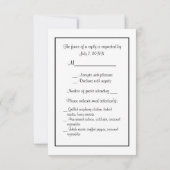 Philadelphia Skyline Etch BW Lila UAWG Menu RSVP Karte (Rückseite)