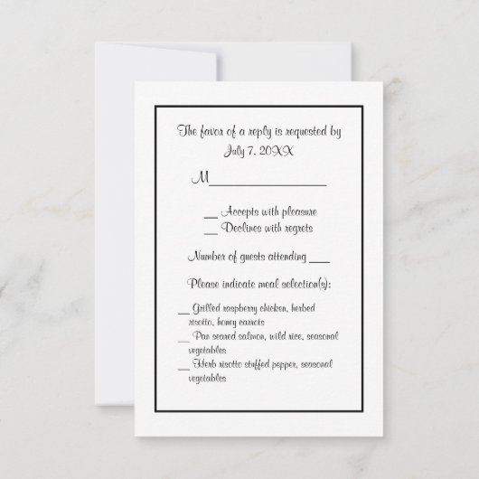 Philadelphia Skyline Etch BW Lila UAWG Menu RSVP Karte (Rückseite)