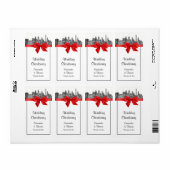 Philadelphia Skyline Etch BW Red Wine Label (Vorne)