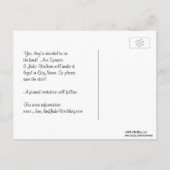 Philadelphia Skyline Etch BW Save the Date Lila Ankündigungspostkarte (Rückseite)