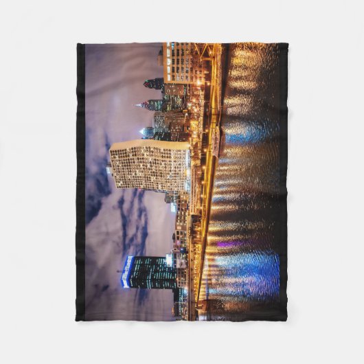 Philadelphia-Skyline Fleecedecke (Vorderseite)