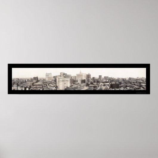Philadelphia Skyline Foto 1913 Poster (Vorne)