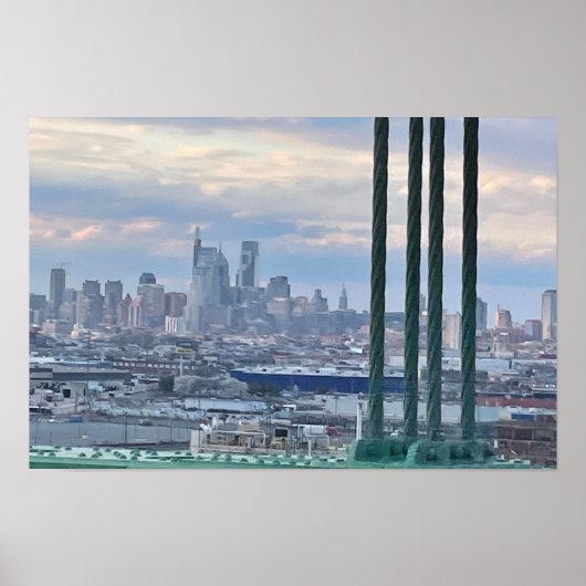 Philadelphia Skyline Foto Poster (Vorne)