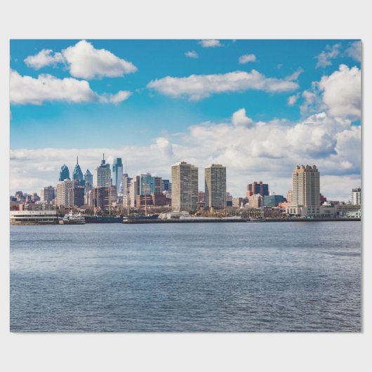 Philadelphia Skyline Geschenkpapier (Flach)