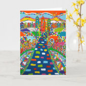 Philadelphia Skyline Grußkarte Karte (Gelbe Blume)