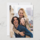 Philadelphia Skyline Hochzeitsfoto Einladung (Rückseite)