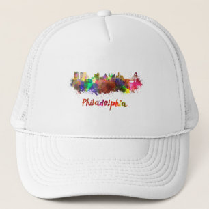 Philadelphia-Skyline in Aquarell Truckerkappe
