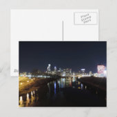 Philadelphia Skyline in der Nacht Postkarte (Vorne/Hinten)
