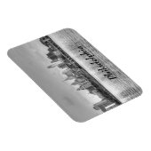 Philadelphia-Skyline in Schwarzweiß Magnet (Rechte Seite)