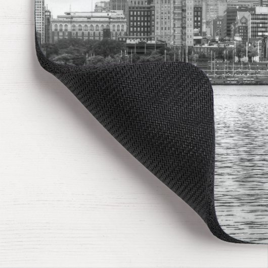 Philadelphia-Skyline in Schwarzweiß Mousepad (Ecke)