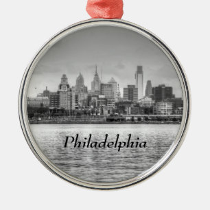 Philadelphia-Skyline in Schwarzweiss Ornament Aus Metall