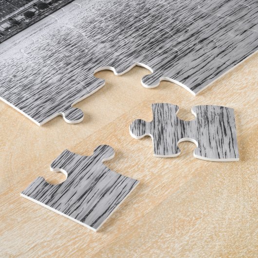 Philadelphia-Skyline in Schwarzweiss Puzzle (Seite)