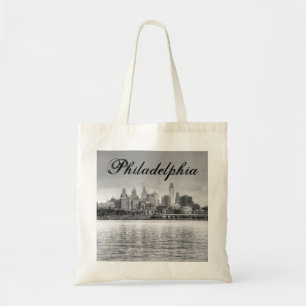 Philadelphia-Skyline in Schwarzweiss Tragetasche