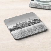 Philadelphia-Skyline in Schwarzweiß Untersetzer (Linke Seite)