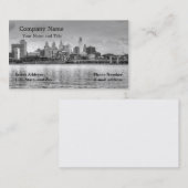 Philadelphia-Skyline in Schwarzweiss Visitenkarte (Vorne/Hinten)