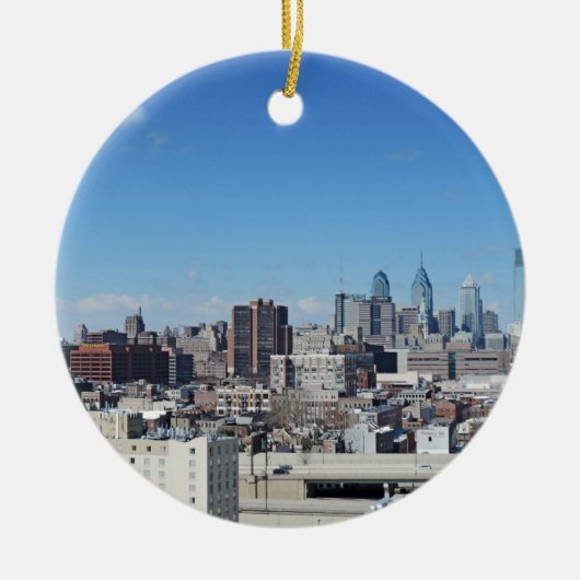 Philadelphia-Skyline Keramikornament (Vorne)