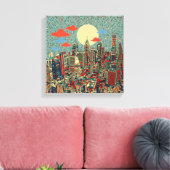 Philadelphia-Skyline Leinwanddruck (Insitu (Wohnzimmer))