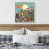 Philadelphia-Skyline Leinwanddruck (Insitu (Schlafzimmer))