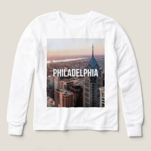 Philadelphia Skyline Luftbild Typography Urban