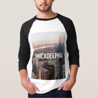 Philadelphia Skyline Luftbild Typography Urban