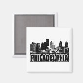 Philadelphia Skyline Magnet (Vorderseite/Rückseite)