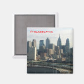 Philadelphia Skyline Magnet (Vorderseite/Rückseite)