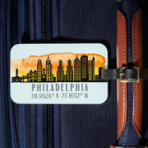 Philadelphia Skyline Map Koordinaten