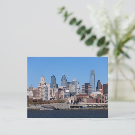 Philadelphia Skyline, Medium View Postkarte (Stehend Vorderseite)