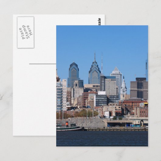 Philadelphia Skyline, Medium View Postkarte (Vorne/Hinten)