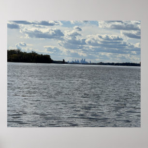 Philadelphia Skyline mit Delaware River Poster
