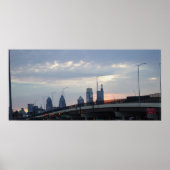 Philadelphia Skyline mit einem Highway-Poster Poster (Vorne)