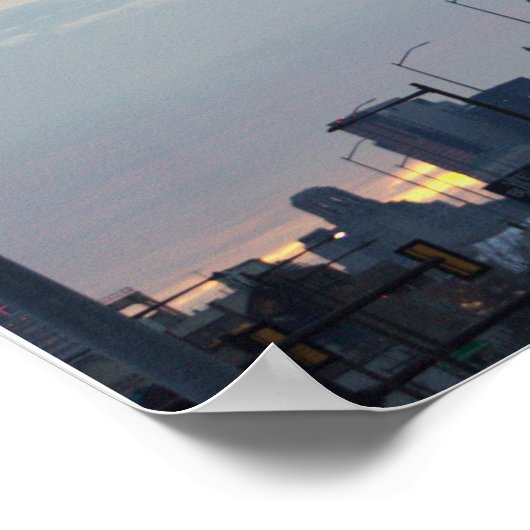 Philadelphia Skyline mit einem Highway-Poster Poster (Ecke)