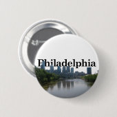 Philadelphia-Skyline - mit Phil. im backgrnd Button (Vorne & Hinten)
