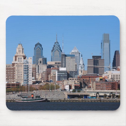 Philadelphia-Skyline, mittlere Ansicht Mousepad (Vorne)