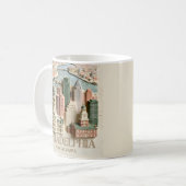 Philadelphia Skyline Modern Textured Cityscape Kaffeetasse (Vorderseite Links)