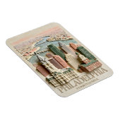 Philadelphia Skyline Modern Textured Cityscape Magnet (Rechte Seite)