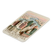 Philadelphia Skyline Modern Textured Cityscape Magnet (Linke Seite)