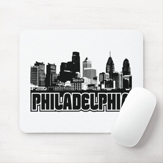 Philadelphia-Skyline Mousepad (Mit Mouse)