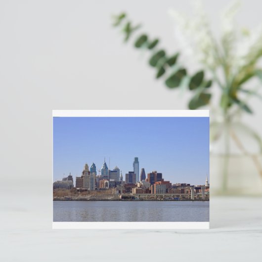 Philadelphia Skyline Postcard Postkarte (Stehend Vorderseite)