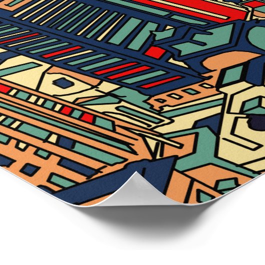 Philadelphia-Skyline Poster (Ecke)