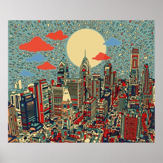 Philadelphia-Skyline Poster (Vorne)