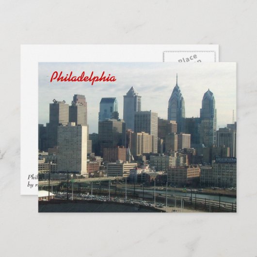 Philadelphia Skyline Postkarte (Vorne/Hinten)