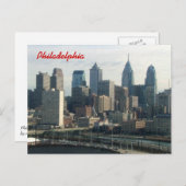 Philadelphia Skyline Postkarte (Vorne/Hinten)