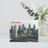 Philadelphia Skyline Postkarte (Stehend Vorderseite)